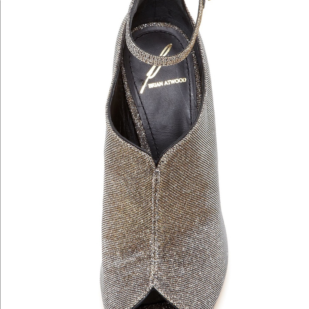 💖Brian Atwood ankle strap peep toe booties - Picture 3 of 8